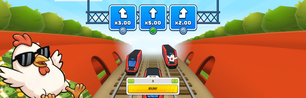 Tema e grafica della slot Chicken Subway.